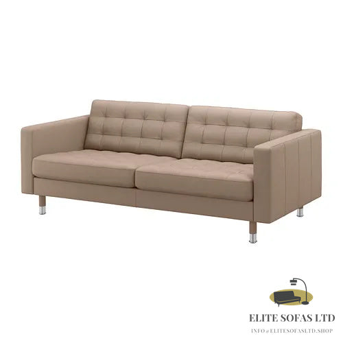ELITE SOFAS 3-seat sofa, Grann/Bomstad dark beige/metal