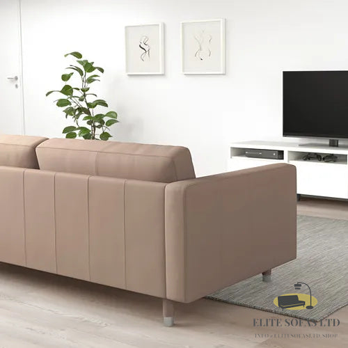 ELITE SOFAS 3-seat sofa, Grann/Bomstad dark beige/metal