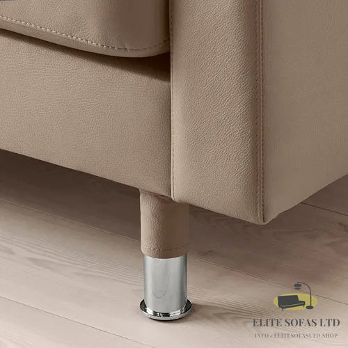 ELITE SOFAS 3-seat sofa, Grann/Bomstad dark beige/metal